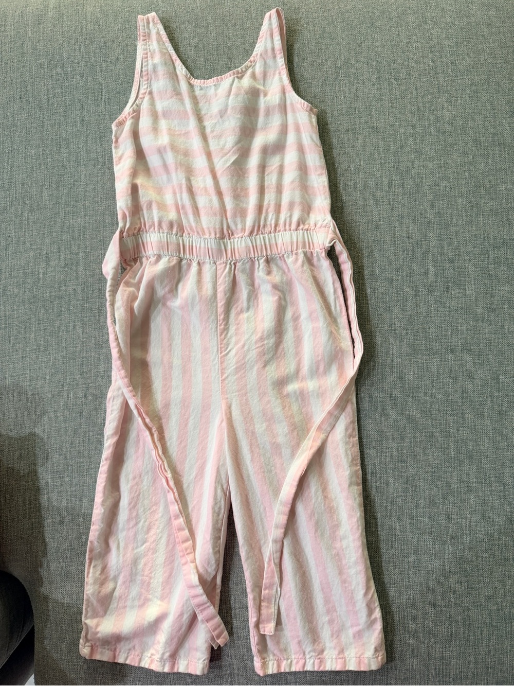 Carter's Pink & White Striped Girls' Romper